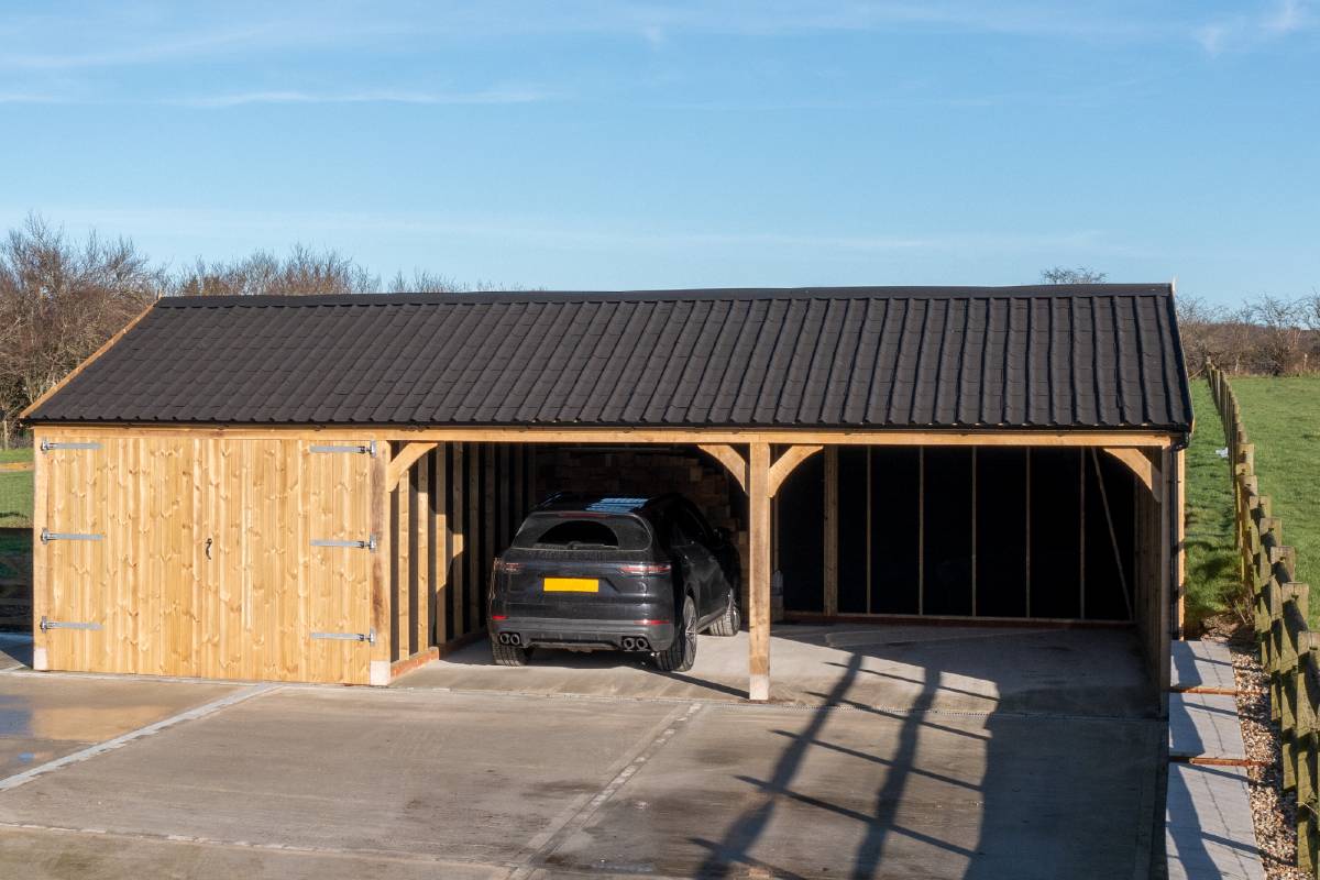Oak framed garages for conservation areas Chart Garages